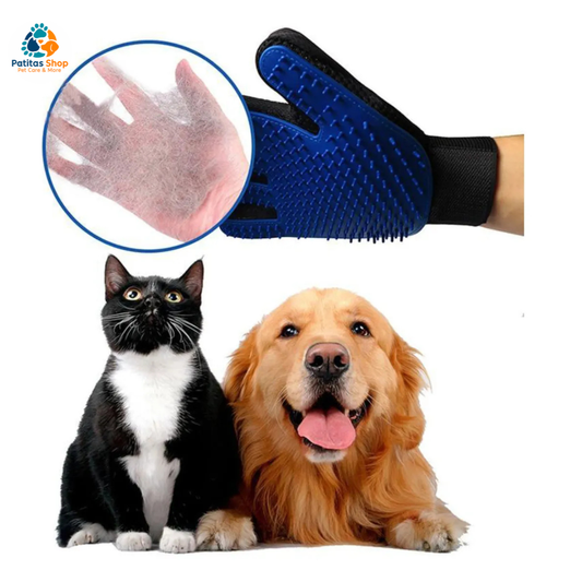 Cepillo Relax Silicona + Peine Quita Pelo Pulgas Electrónico Color Azul Marino