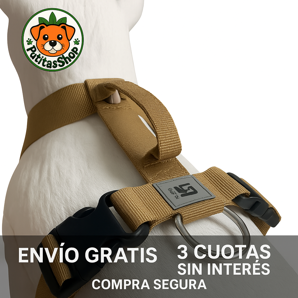 Arnés Pretal H Táctico Reforzado Anti Tirones Seguridad K9