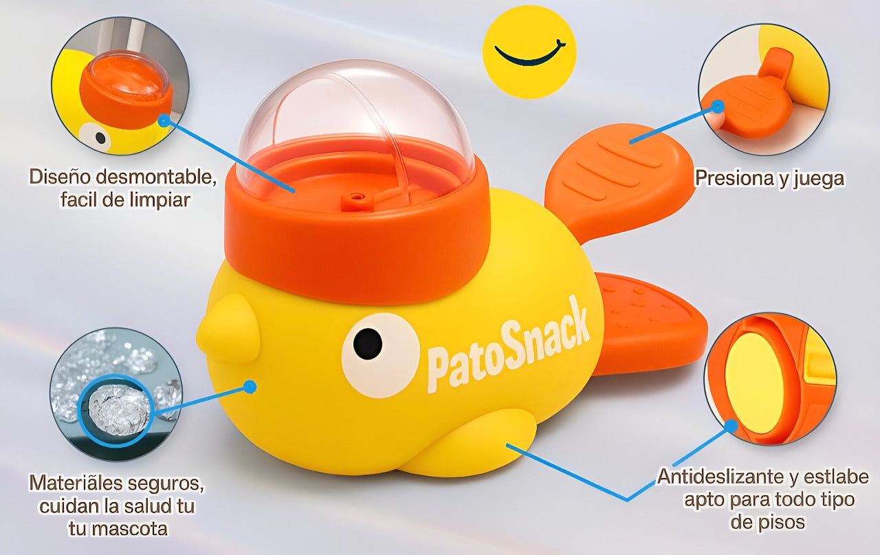 Juguete Interactivo Perro Comedero Dispensador Antiestrés - Amarillo